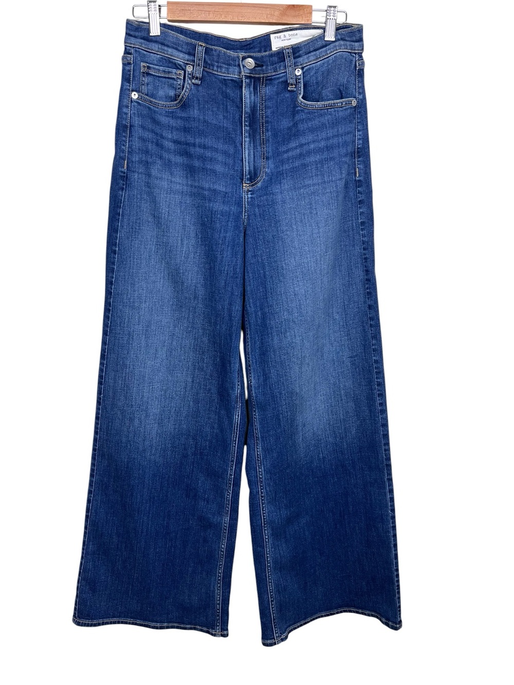 RAG & BONE Serena Wide Leg Full Length Jeans Women's 29 Bogart - Picture 3 of 9